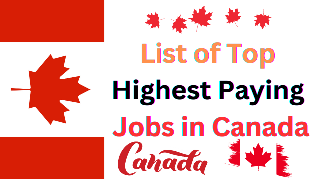 Top Highest Paying Jobs in Canada in 2024-25 | Work in Canada