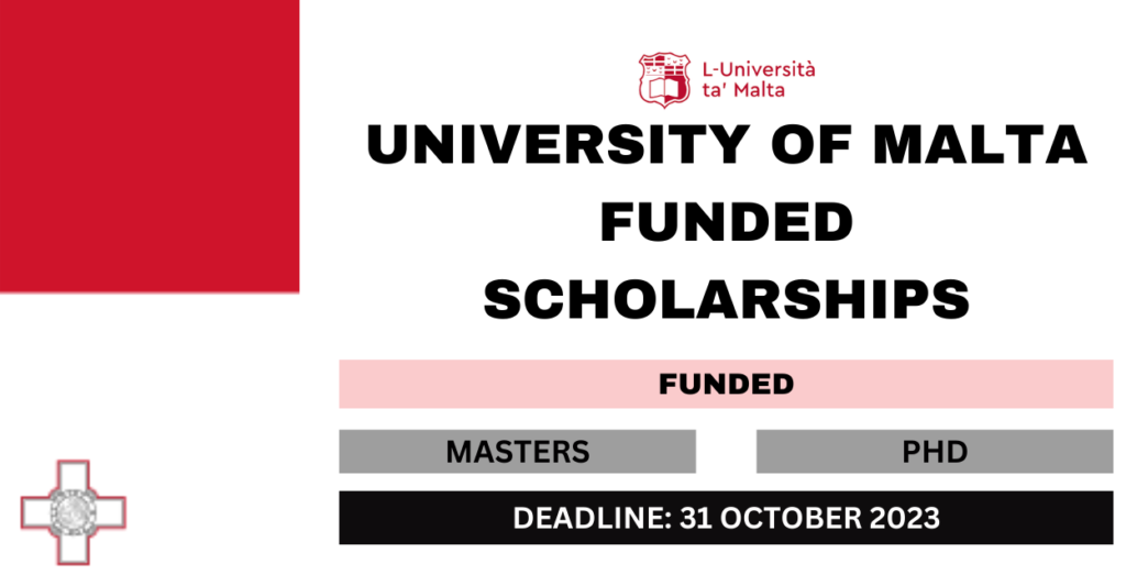 University of Malta Scholarships 2024-25 in Malta (Funded)